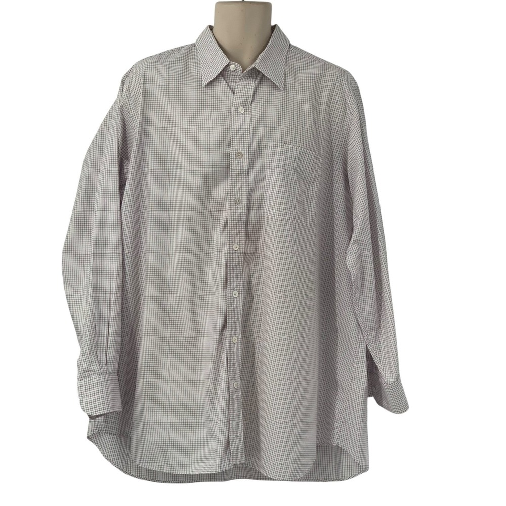 Hamilton 1883 Men's Long Sleeve Button Down Shirt Red/Blue‎ Plaid Check Size XL